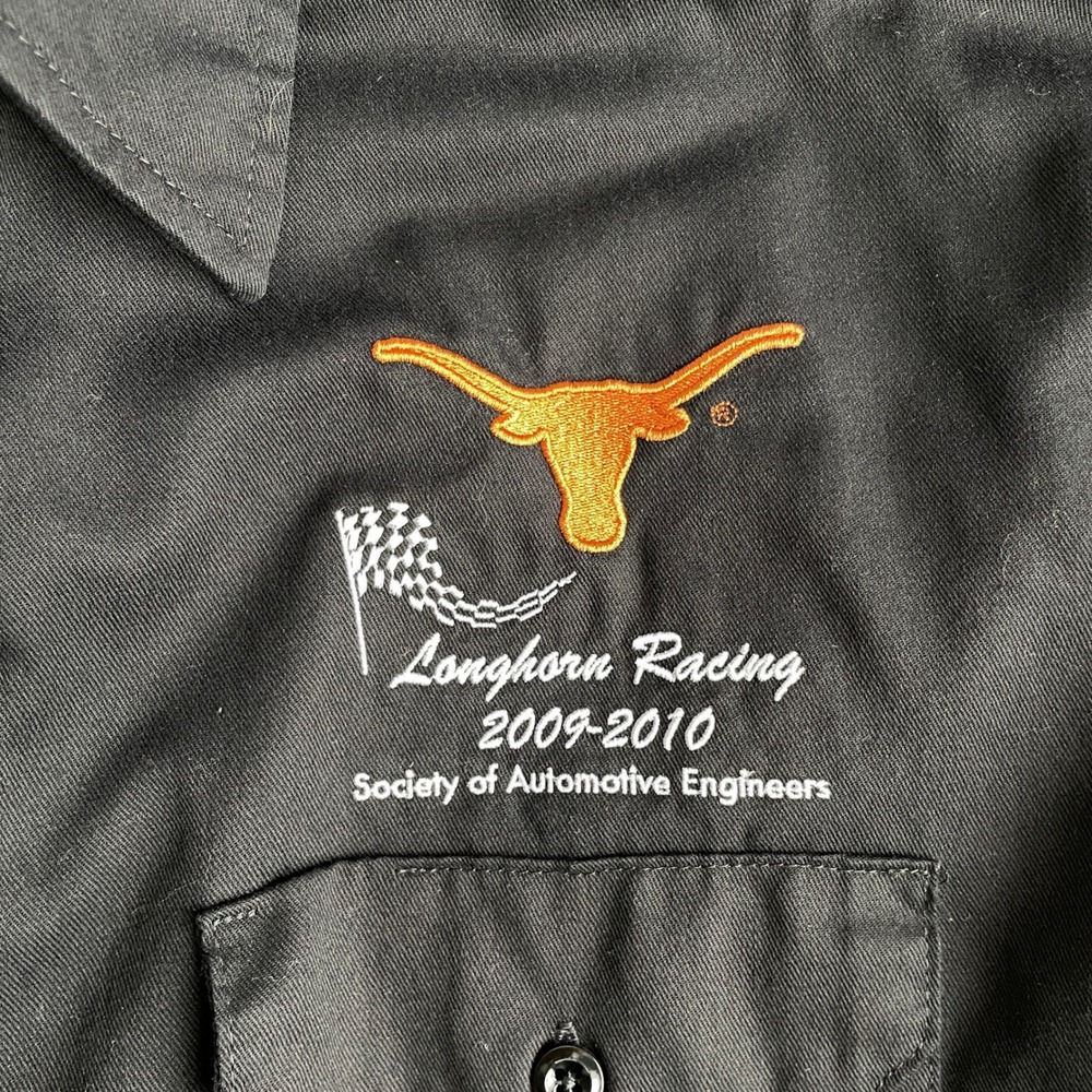 Dickies University of Texas Austin Longhorn Racing Team Work Shirt Size M
